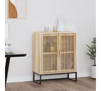 RMIHSJG Buffet classique 60 x 30 x 75 cm en bois avec portes en bois et pieds en fer solide, beaucoup d'espace de rangement, matériau durable, résistant à l'humidité, parfait pour le salon