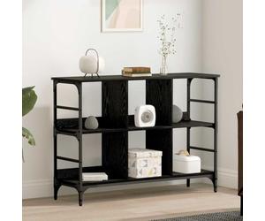 RMIHSJG Buffet moderne - Noir - Aspect chêne - 102 x 32 x 73,5 cm - Avec espace de rangement pour salon et salle à manger - Meuble de rangement au design minimaliste