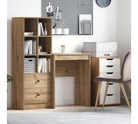 RMIHSJG Bureau artisan en chêne - 60 x 40 x 76 cm - Fin - Avec tiroir de rangement - Pour bureau et bureau à domicile