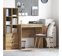 RMIHSJG Bureau artisan en chêne 80 x 50 x 76 cm - En bois - Avec grand plateau et construction robuste - Pour la maison, le bureau et le bureau