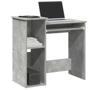 RMIHSJG Bureau avec étagères en bois - Gris béton - 84 x 40 x 78 cm - Grand espace de travail et concept d'espace de rangement polyvalent - Bureau durable pour bureau à domicile