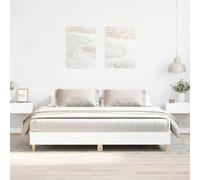 RMIHSJG Cadre de lit blanc 180 x 200 cm en bois dérivé du bois, sans matelas, avec lattes en contreplaqué pour un meilleur sommeil, matériau durable et design bas pour plus de stabilité et de confort