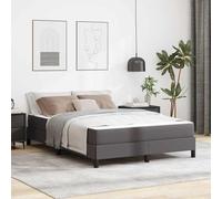 RMIHSJG Cadre de lit multi-zone confortable avec matelas gris 140 x 200 cm - En tissu - Meuble de chambre à coucher moderne avec sommier à lattes et ressorts ensachés pour un sommeil réparateur et