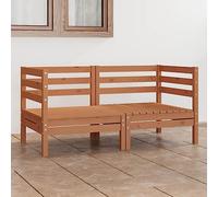 RMIHSJG Canapé de jardin 2 places en pin massif marron miel, robuste et modulaire, pour jardin et terrasse, avec installation flexible et nettoyage facile