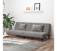 RMIHSJG Canapé-lit, 2 places, en velours, gris clair, avec dossiers réglables et cadre en bois robuste, pour salon et bureau