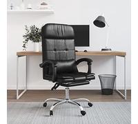 RMIHSJG Chaise de bureau de massage en cuir synthétique noir avec dossier réglable et hauteur pivotante à 360 ° pour un confort ergonomique