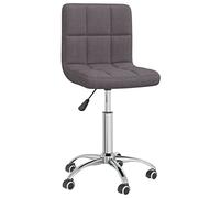 RMIHSJG Chaise de salle à manger pivotante avec revêtement en tissu taupe doux, réglable en hauteur par vérin à gaz et roulettes à 360 degrés pour une liberté de mouvement, rembourrée et durable.