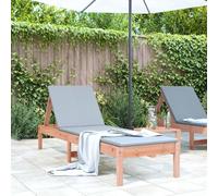 RMIHSJG Chaise longue en bois massif Douglas - 199,5 x 60 x 74 cm - Avec dossier réglable - Pour jardin, terrasse, piscine - Longue durée de vie - En bois avec design à lattes - Confortable