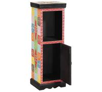 RMIHSJG Commode moderne avec porte en bois massif de mangue, multicolore, 30 x 30 x 90 cm, espace de rangement pour meubles