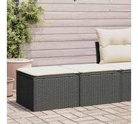 RMIHSJG Ensemble de canapé de jardin 2 pièces avec coussin noir en polyrotin tressé PE, design modulaire pour terrasse, housses amovibles, meubles d'extérieur résistants aux intempéries