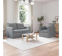 RMIHSJG Ensemble de canapés modernes 120 cm, 2 pièces, cadre en métal, avec accoudoirs en bois, pour salon et chambre à coucher, design modulaire, construction robuste, confortable