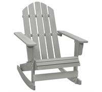 RMIHSJG Fauteuil à bascule vintage en bois massif gris pour jardin et terrasse, résistant aux intempéries, avec design intemporel et finition durable, facile à assembler, pratique
