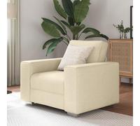 RMIHSJG Fauteuil Crème 59 cm Tissu avec Accoudoirs Réglables et Housse Amovible - Fauteuil rembourré moderne pour salon avec grand confort et facilité d'entretien, résistant aux taches