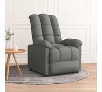 RMIHSJG Fauteuil de relaxation en tissu gris foncé avec fonction de couchage manuelle à 3 positions pour un confort individuel, housse respirante et cadre en bois et métal stable
