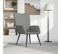 RMIHSJG Fauteuil de relaxation en velours gris clair avec cadre en acier et housse en velours, 1 pièce, chaise de salon confortable avec rembourrage en mousse et couture décorative droite, chaise à