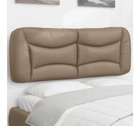 RMIHSJG Hvar Coussin de tête de lit 140 cm en cuir synthétique marron cappuccino, coussin durable anti-taches avec fermeture éclair, coussin de dossier doux pour lit, élégant