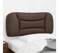 RMIHSJG Hvar Coussin de tête de lit en cuir synthétique Marron 80 cm Coussin durable anti-taches pour montage mural Design ondulé de luxe avec fermeture éclair et fermeture