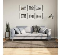 RMIHSJG ISTAN Tapis de sol à poils longs, gris brillant, 140 x 200 cm, en polyester doux et moelleux, avec dessous en gel, pour salon, chambre à coucher, lavable en machine, durable