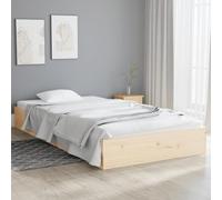 RMIHSJG Lit simple en bois de pin massif 90 x 200 cm avec cadre en bois robuste et lattes de contreplaqué solides 4 pièces pour une bonne répartition du poids et un maintien ferme