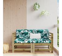 RMIHSJG Lot de 2 canapés d'angle de jardin en bois de pin imprégné avec design à lattes pour terrasse et jardin, design modulaire pour un salon flexible, bois résistant aux intempéries