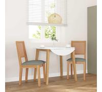 RMIHSJG Lot de 2 chaises de salle à manger avec coussin - Bois massif d'hévéa - Dossier ergonomique pour plus de confort et de stabilité