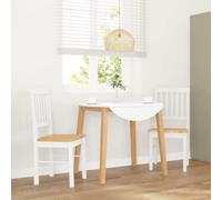 RMIHSJG Lot de 2 chaises de salle à manger en bois massif d'hévéa avec pieds en bois - Dossier ergonomique pour plus de confort et de stabilité - Matériau naturel durable pour salle à manger et salon