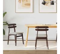 RMIHSJG Lot de 2 chaises de salle à manger vintage en bois massif de caoutchouc avec finition laquée et coussin d'assise confortable pour salle à manger, salon, bureau à domicile