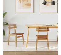 RMIHSJG Lot de 2 chaises de salle à manger vintage en bois massif de caoutchouc naturel avec finition laquée et coussin d'assise pour plus de confort et de durabilité