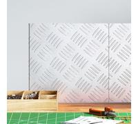 RMIHSJG Lot de 2 plaques ondulées en aluminium - Antidérapantes - 30 x 30 cm - Pour couloirs et buanderies - Construction robuste et aspect industriel - Base antidérapante pour plus de sécurité