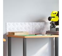 RMIHSJG Lot de 2 plaques ondulées en aluminium antidérapantes 50 x 20 cm pour escalier intérieur sécurité, marche robuste avec surface en damier pour l'entrée et le couloir - Durable