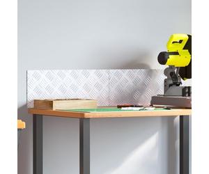 RMIHSJG Lot de 2 plaques ondulées en aluminium antidérapantes 50 x 20 cm pour escalier intérieur sécurité, marche robuste avec surface en damier pour l'entrée et le couloir - Durable