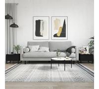 RMIHSJG Lot de 2 tables basses - Noir - 50 x 46 x 35 cm - Matériau du bois - Table basse de salon - Petite table pour salon, bureau, extérieur chambre