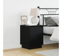 RMIHSJG Lot de 2 tables de chevet avec lumières LED - Noir - 39 x 34,5 x 50 cm - Table de chevet moderne avec tiroir et construction en bois pour espace de rangement et stabilité dans la chambre à