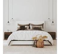 RMIHSJG Lot de 2 tables de chevet avec tiroir en chêne fumé, tables d'appoint ou support de téléphone en bois durable, plateau supérieur robuste pour articles de décoration, beaucoup d'espace de