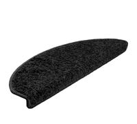 RMIHSJG Lot de 20 tapis d'escalier, noirs, 65 x 21 x 4 cm, en polypropylène tufté, antidérapants, insonorisants, lavables, avec ruban adhésif double face
