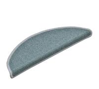 RMIHSJG Lot de 30 tapis d'escalier, 56 x 17 x 3 cm, bleu lac, semi-circulaires, antidérapants, en polypropylène tufté, pour la décoration intérieure, insonorisants, lavables et pliables avec double