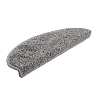 RMIHSJG Lot de 30 tapis d'escalier, gris, 65 x 21 x 4 cm, antidérapants, en polypropylène tufté, insonorisants et lavables pour un maintien sûr, avec bandes adhésives double face pour