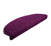 RMIHSJG Lot de 30 tapis d'escalier, violet, 65 x 21 x 4 cm, antidérapants, en polypropylène tufté, insonorisants et lavables pour un maintien sûr, avec rubans adhésifs double face pour