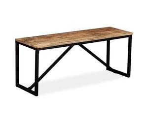 RMIHSJG Lot de 4 bancs en bois de manguier massif - 110 x 35 x 45 cm - Style industriel vintage - Élément d'ameublement avec pieds robustes pour plus de stabilité et de durabilité
