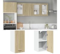 RMIHSJG Lyon Armoire suspendue en chêne Sonoma 29,5 x 31 x 60 cm Armoire de cuisine avec porte pratique et grand espace de rangement pour une organisation optimale Matériau durable