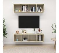 RMIHSJG Meuble TV mural 2 pièces. Bois de chêne Sonoma Table basse Meuble TV Commode Meuble TV