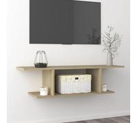 RMIHSJG Meuble TV mural en chêne Sonoma - Meuble TV - Étagère HiFi - 103 x 30 x 26,5 cm