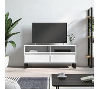 RMIHSJG Meuble TV suspendu - Blanc brillant - Buffet de salon - Commode - 100 x 34,5 x 44,5 cm - Matériau dérivé du bois