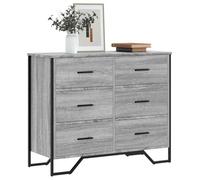 RMIHSJG Sonoma Commode en bois dérivé du bois avec plateau solide et support mural pour beaucoup d'espace de rangement Gris Sonoma 91 x 35,5 x 74,5 cm