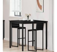 RMIHSJG Table à manger en bois avec pieds en métal Table de cuisine rectangulaire pour salle à manger Plateau de table moderne Construction stable Montage facile Meuble durable