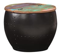 RMIHSJG Table basse 53 x 43 cm en bois recyclé massif Table d'appoint d'extérieur Petite table pour salon, extérieur, chambre à coucher, bureau