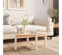 RMIHSJG Table basse 87 x 48 x 35 cm en pin massif - Table d'appoint pour extérieur, salon, bureau, chambre à coucher