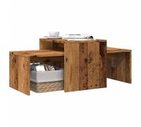RMIHSJG Table basse aspect bois vieilli 100 x 48 x 40 cm en matériau dérivé du bois pour salon, salon, petite table d'appoint pour chambre à coucher, bureau, extérieur, salon