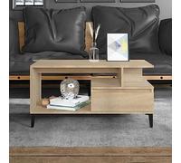 RMIHSJG Table basse en chêne Sonoma 90 x 49 x 45 cm - En bois - Table d'appoint - Table d'appoint - Table basse - Table de salon - Pour extérieur, bureau, salon, chambre à coucher