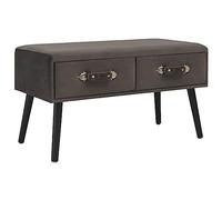 RMIHSJG Table basse grise 80 x 40 x 46 cm - Petite table d'appoint en velours - Table d'appoint pour salon, extérieur, chambre à coucher, bureau, salon